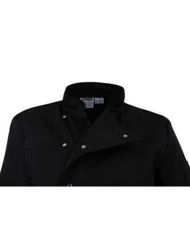 Veste de cuisinier femme ajustée Whites noire taille S