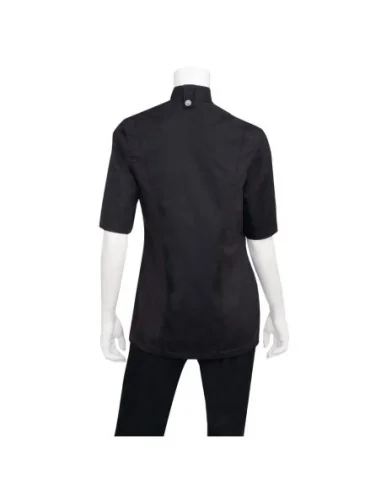 Veste de cuisine femme zippée légère Springfield Chef Works noire S