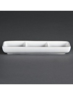 Plat à 3 compartiments blanc Olympia (Lot de 12) 2