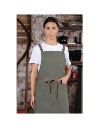 Tablier bavette en coton Southside kaki