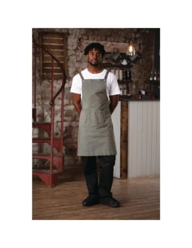 Tablier bavette en coton Southside kaki