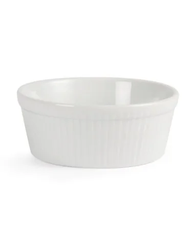 Plats à gratin ronds blancs Olympia 134mm (Lot de 6)