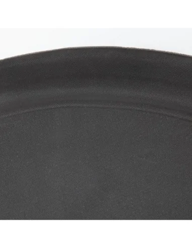 Plateau ovale antidérapant en polypropylène noir Olympia Kristallon 685mm