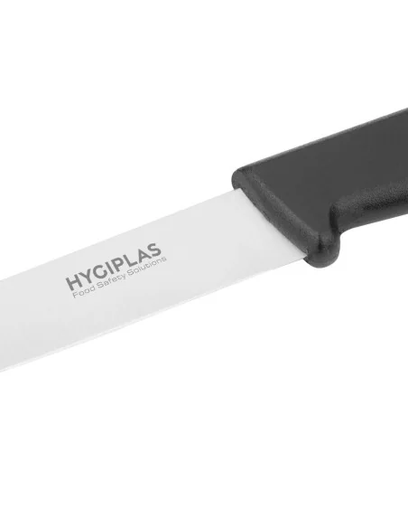 Couteau d'office lame droite Hygiplas noir 75mm