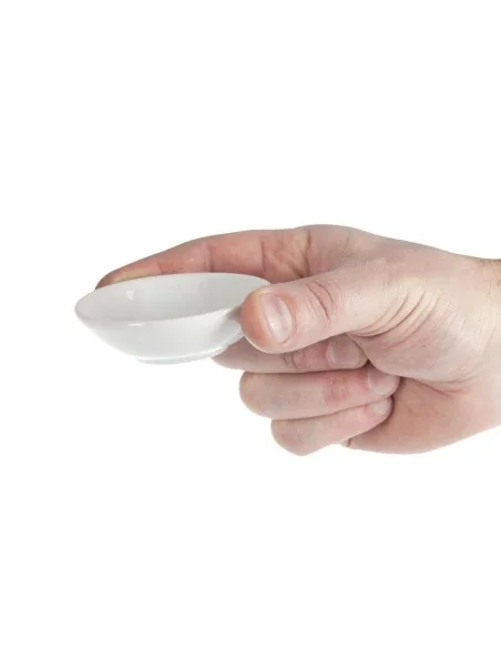 Coupelles à sauce soja Olympia Whiteware 70mm (Lot de 12)