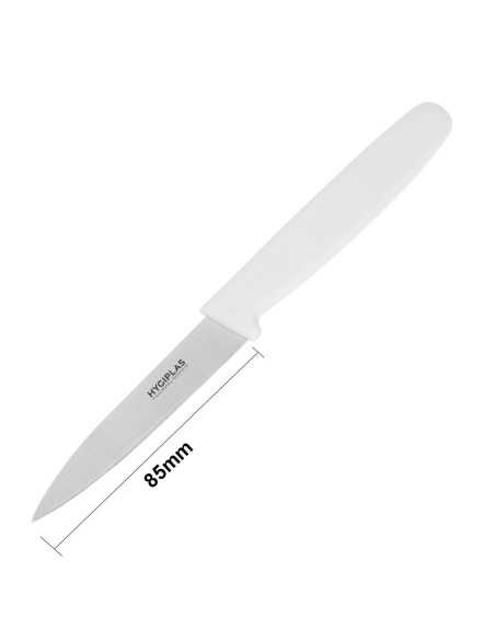Couteau d'office Hygiplas blanc 7,5 cm