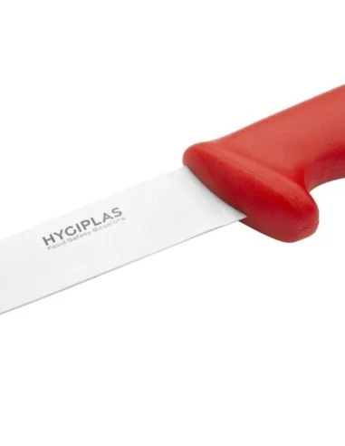 Couteau à désosser à lame rigide Hygiplas rouge 150mm
