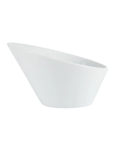 Bols ovales inclinés blancs Olympia 133 x 154mm (Lot de 4)