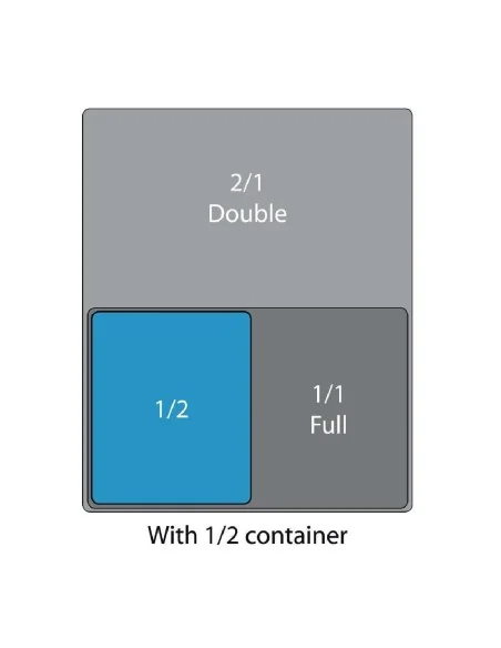 Couvercle inox GN 1/2 avec encoche Vogue
