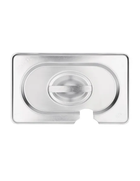 Couvercle inox GN 1/9 avec encoche Vogue