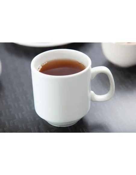 Mugs empilables blancs 284ml Olympia (Lot de 12)