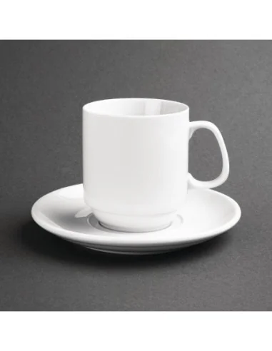 Mugs empilables blancs 284ml Olympia (Lot de 12)