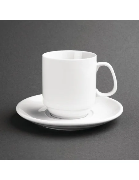 Mugs empilables blancs 284ml Olympia (Lot de 12)