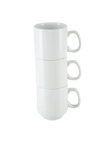 Mugs empilables blancs 284ml Olympia (Lot de 12)