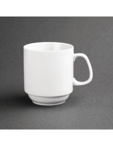 Mugs empilables blancs 284ml Olympia (Lot de 12)