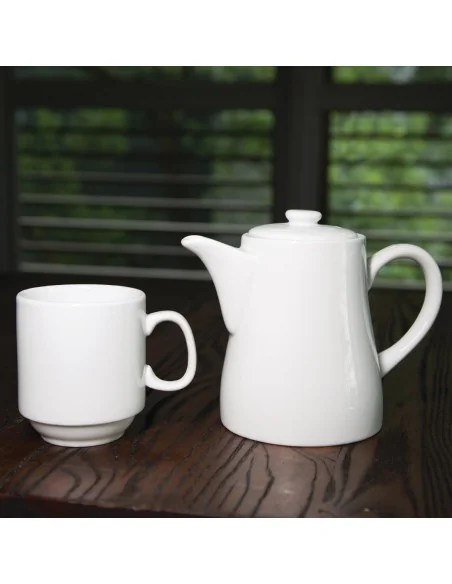 Mugs empilables blancs 284ml Olympia (Lot de 12)