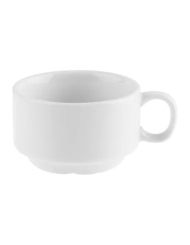 Tasses à espresso empilables Olympia Whiteware 85ml (lot de 12)