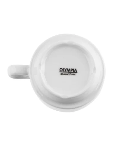 Tasses à espresso empilables Olympia Whiteware 85ml (lot de 12)