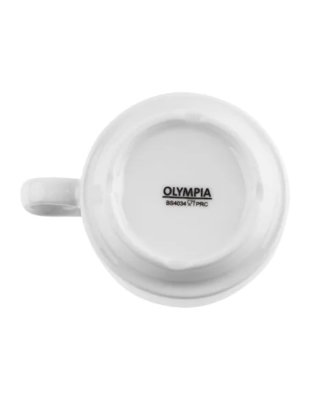 Tasses à espresso empilables Olympia Whiteware 85ml (lot de 12)