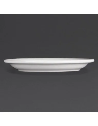Assiettes à bord étroit blanches Olympia 150mm (Lot de 12)