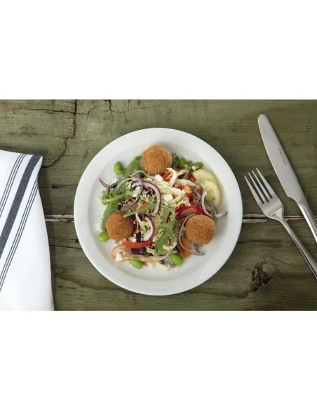 Assiettes à bord étroit blanches Olympia 202mm (Lot de 12)