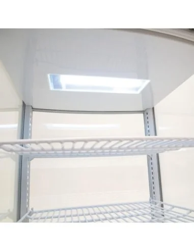 Vitrine réfrigérée portes incurvées Polar Série C 86L blanche