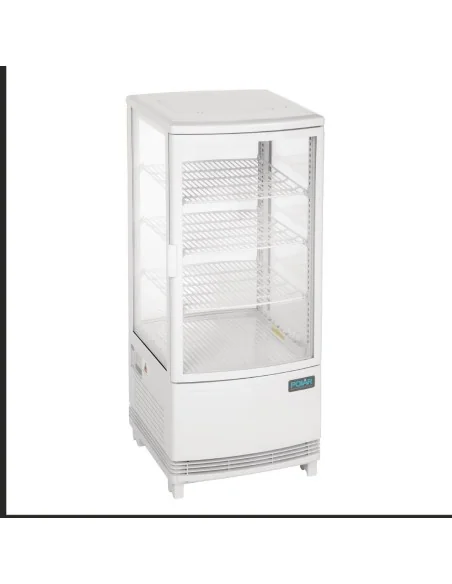Vitrine réfrigérée portes incurvées Polar Série C 86L blanche