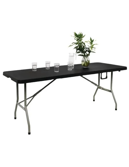 Table pliable au centre Bolero noire 1829mm