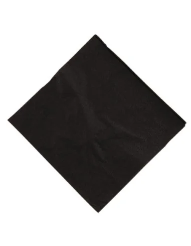 Serviettes cocktail noires 250mm (Lot de 2000)