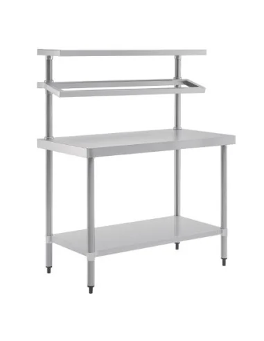 Table de préparation inox avec support bacs GN Vogue