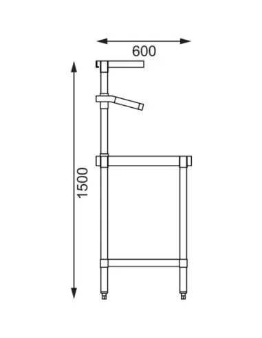 Table de préparation inox avec support bacs GN Vogue
