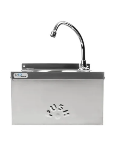 Lave-mains commande au genou inox Basix