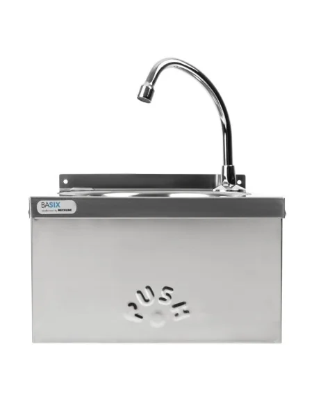 Lave-mains commande au genou inox Basix