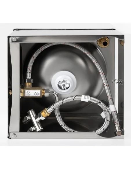 Lave-mains commande au genou inox Basix