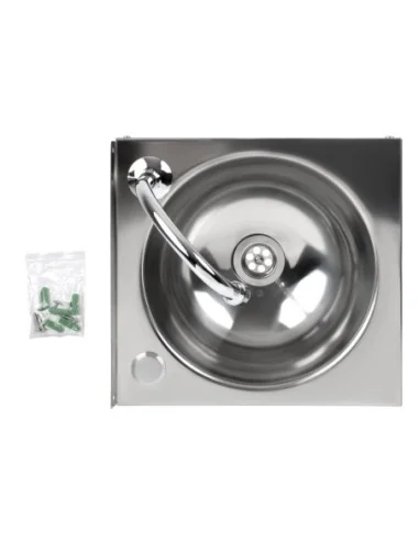 Lave-mains commande au genou inox Basix