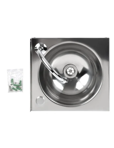 Lave-mains commande au genou inox Basix