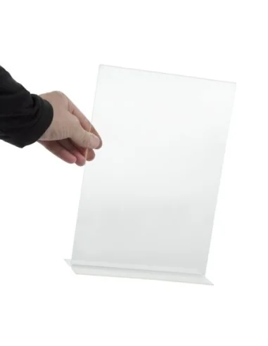 Porte-menu vertical en acrylique Olympia A4