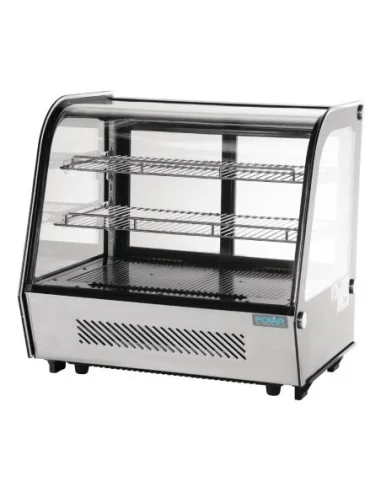 Vitrine réfrigérée de comptoir noire Polar Série G 120L