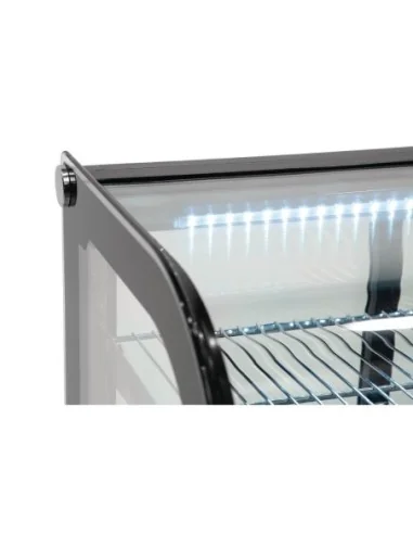 Vitrine réfrigérée de comptoir noire Polar Série G 160L