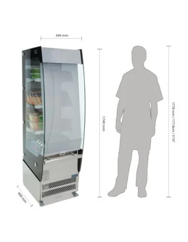 Vitrine positive libre service plusieurs niveaux 220L Polar Série G