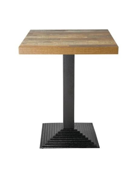Pied de table carré effet escalier en fonte Bolero