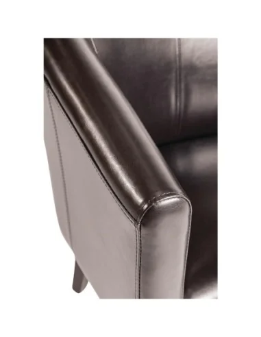 Fauteuil en simili cuir Bolero marron foncé