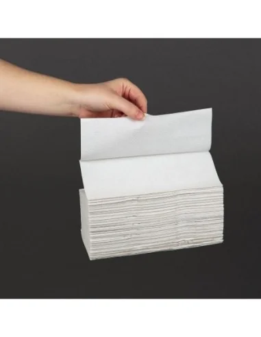 Essuie-mains 2 plis pliage en C 160 feuilles blanc Jantex (Lot de 2355)