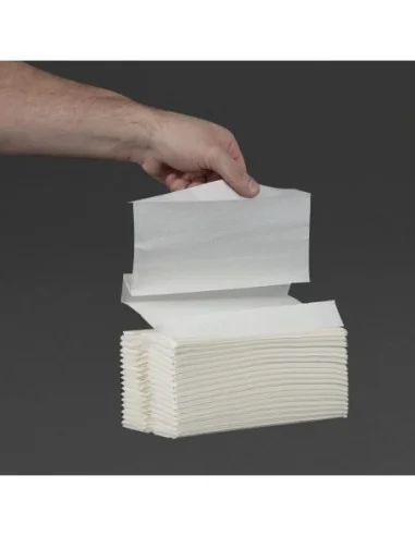 Essuie-mains 2 plis pliage en C 160 feuilles blanc Jantex (Lot de 2355)