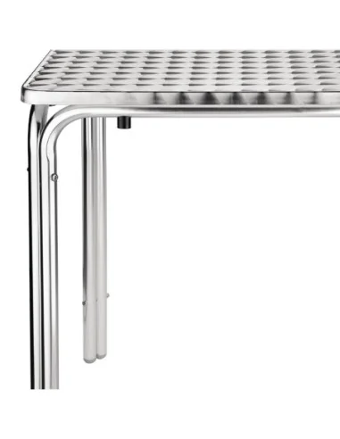 Table carrée inox et aluminium Bolero 600mm