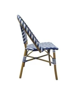 Chaises style parisien en rotin Bolero bleues (lot de 2) 2