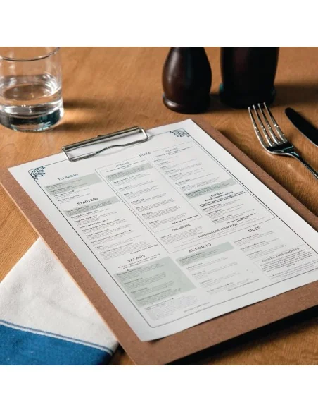 Plaque porte-menus en contreplaqué Olympia A4