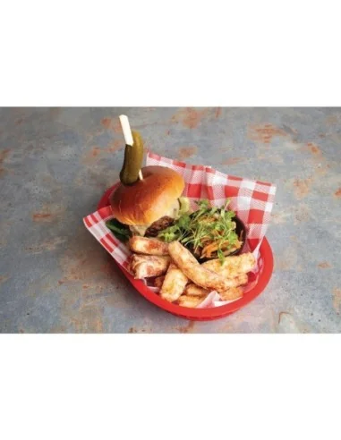 Papier ingraissable vichy rouge 250x250mm lot de 200