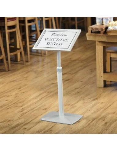 Présentoir menu sur pied en aluminium A4