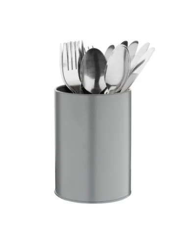 Récipient à couverts galvanisé gris Olympia